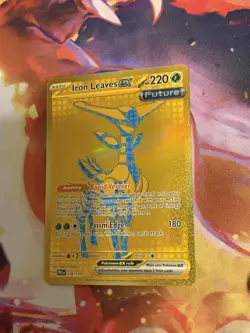 Pokemon TCG Iron Leaves EX Prismatic Evolutions Card 176/131 Gold Hyper Rare - Image 4