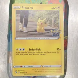 Pokemon Pikachu Pokemon GO 027/078 Regular Common 60 HP Basic Buddy Bolt Card - Image 1
