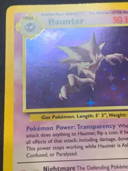 HAUNTER - 6/62 - FOSSIL - HOLO RARE VINTAGE POKEMON CARD - LP - Image 2