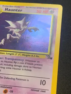 HAUNTER - 6/62 - FOSSIL - HOLO RARE VINTAGE POKEMON CARD - LP - Image 3