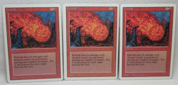 FIREBALL X3 MAGIC THE GATHERING REVISED MTG VINTAGE Trading Card #142 - Image 1