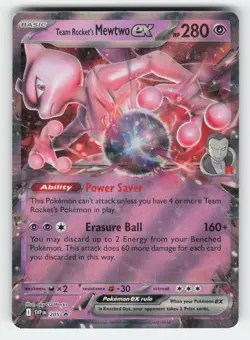 Team Rocket's Mewtwo ex 205 NM Holofoil SVP SV: Scarlet & Violet Promo Cards - Image 1