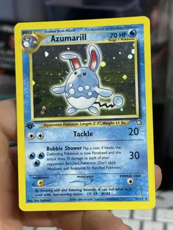 1st Edition Azumarill 2/111 Neo Genesis 2000 Holo Rare WOTC Pokemon Card TCG - Image 4