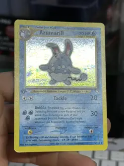 1st Edition Azumarill 2/111 Neo Genesis 2000 Holo Rare WOTC Pokemon Card TCG - Image 5