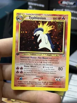 1st Edition Typhlosion 18/111 Neo Genesis 2000 Holo Rare WOTC Pokemon Card TCG - Image 3