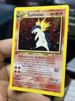 1st Edition Typhlosion 18/111 Neo Genesis 2000 Holo Rare WOTC Pokemon Card TCG - Image 5