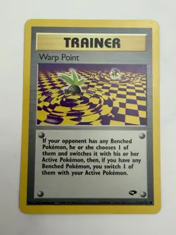 Pokemon TCG Warp Point Trainer 126/132 Gym Challenge Regular LP Card 1999-2000 - Image 1