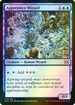 MTG Apprentice Wizard Foil ** Double Masters ** English (NM) - Image 1