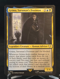 MTG Magic LTC Commander: Tales of Middle-Earth Grima, Saruman's Footman - Rare - Image 1