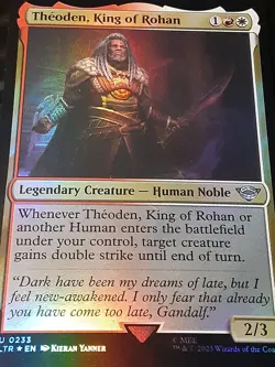 Theoden King of Rohan FOIL , Lord of the Rings , Near M, MTG ,FREE SHIPPING - Image 2