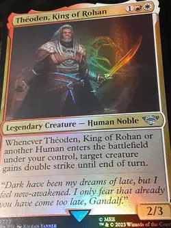 Theoden King of Rohan FOIL , Lord of the Rings , Near M, MTG ,FREE SHIPPING - Image 3