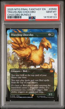 2025 MAGIC: THE GATHERING FINAL FANTASY CHOCOBO BUNDLE TRAVELING CHOCOBO PSA 10 - Image 1