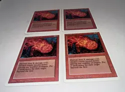 MTG * X4 Fireball X4 NM-MINT NP Revised 3rd Edition Playset Regular SellbyCyn - Image 1