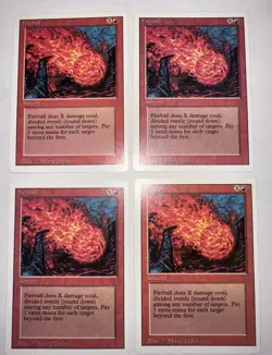 MTG * X4 Fireball X4 NM-MINT NP Revised 3rd Edition Playset Regular SellbyCyn - Image 2