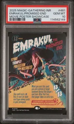 PSA 10-MTG MOVIE POSTER SC EMRAKUL, THE PROMISED END PSA 10 - Image 1