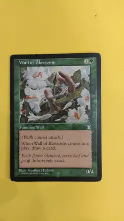 MTG Wall of Blossoms Stronghold SEE IMAGE Some scratch - Image 1