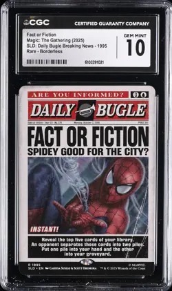 2025 MAGIC: THE GATHERING SLD DAILY BUGLE #1995 FACT OR FICTION CGC 10 - Image 1