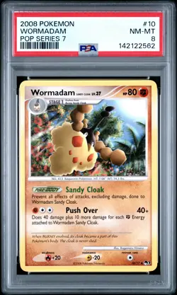 2008 POKEMON POP SERIES 7 #10 WORMADAM PSA 8 - Image 1