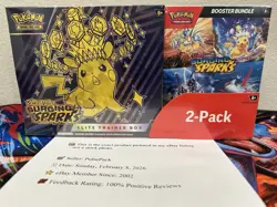 Pokemon Surging Sparks Elite Trainer Box Booster Bundle Costco 2-Pack, Brand New - Image 1