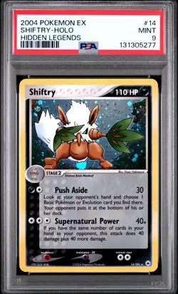 2004 POKEMON EX HIDDEN LEGENDS #14 SHIFTRY-HOLO PSA 9 - Image 1