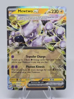 Pokemon Paradox Rift Mewtwo EX Ultra Rare Holo Tera 58/182 NM - Image 1