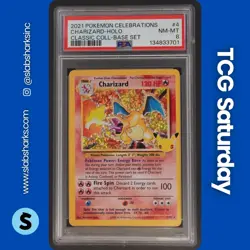2021 POKEMON SWSH CELEBRATIONS CLASSIC COLLECTION #4/102 CHARIZARD HOLO PSA 8 - Image 1