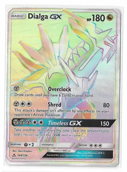 Dialga GX 164/156 Ultra Prism S&M Holo Rainbow Secret Rare Pokemon TCG Card NM - Image 1