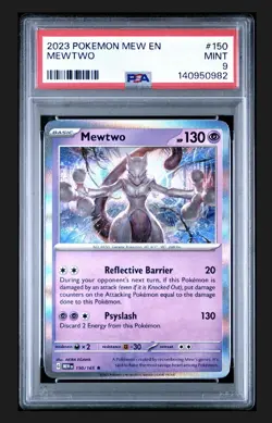 2023 POKEMON MEW Holo EN-151 #150 MEWTWO PSA 9 - Image 1