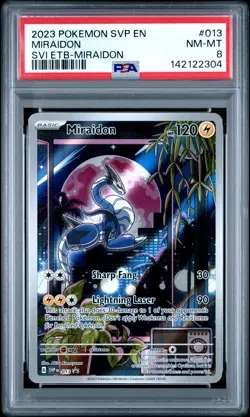 2023 POKEMON SVP EN-SV BLACK STAR PROMO #013 MIRAIDON PSA 8 - Image 1