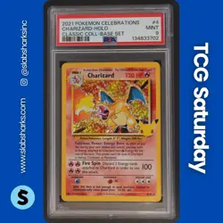 2021 POKEMON SWSH CELEBRATIONS CLASSIC COLLECTION #4/102 CHARIZARD HOLO PSA 9 - Image 1
