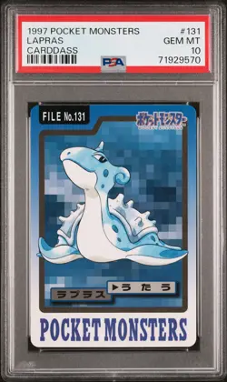 1997 POCKET MONSTERS CARDDASS #131 LAPRAS PSA 10 - Image 1