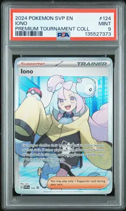 2024 POKEMON SVP EN-SV PROMO IONO PREMIUM TOURNAMENT COLLECTION IONO PSA 9 - Image 1