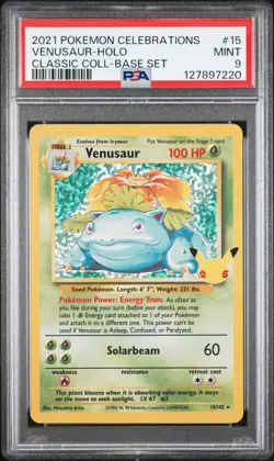 2021 POKEMON CELEBRATIONS CLASSIC COLLECTION #15 VENUSAUR-HOLO PSA 9 - Image 1