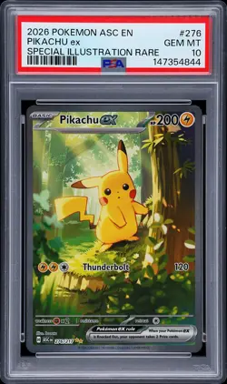 2026 POKEMON ASC EN-ASCENDED HEROES SPECIAL ILLUSTRATION RARE PIKACHU EX PSA 10 - Image 1