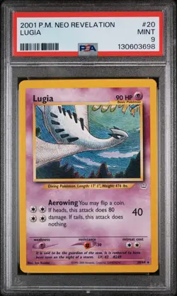 2001 POKEMON NEO REVELATION #20 LUGIA PSA 9 - Image 1