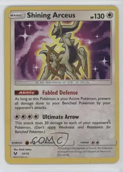 Shining Arceus Holo Pokemon Sun & Moon Legends #57 - Image 1