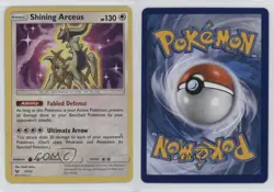 Shining Arceus Holo Pokemon Sun & Moon Legends #57 - Image 3