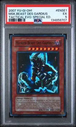 2007 YU-GI-OH! TACTICAL EVOLUTION SPECIAL EDITION MASKED BEAST DES GARDIUS PSA 5 - Image 1