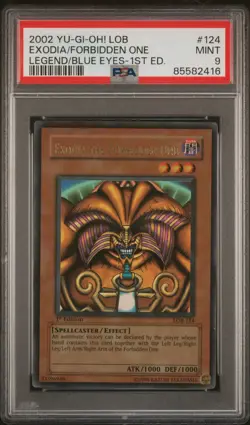 Yu-Gi-Oh! Exodia The Forbidden One 1st Edition Lob-124 PSA 9 WAVY - Image 1