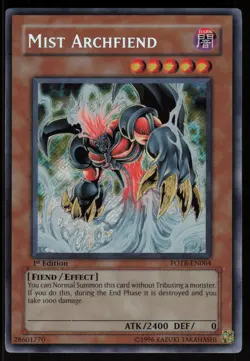 Mist Archfiend FOTB-EN064 Secret Rare Force of the Breaker 1st Edition Yu-Gi-Oh - Image 1