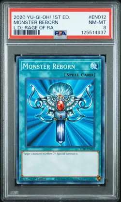 2020 YU-GI-OH! LEGEND DUELISTS: RAGE OF RA 1ST EDITION MONSTER REBORN PSA 8 - Image 1