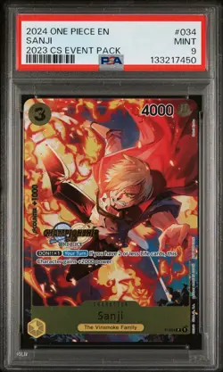 2024 ONE PIECE CHAMP 2023 EVENT PACK #034 SANJI PSA 9 - Image 1