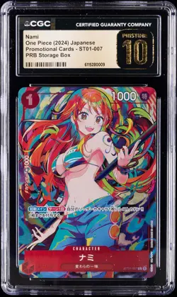 2024 ONE PIECE JPN PROMO CARDS PRB STORAGE BOX #ST01-007 NAMI CGC 10 PRISTINE - Image 1