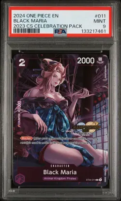 2024 ONE PIECE CHAMP 2023 CELEBRATION PACK #011 BLACK MARIA PSA 9 - Image 1