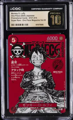 2025 ONE PIECE JPN ONE PIECE MAGAZINE VOL. 20 MONKEY D LUFFY CGC 10 PRISTINE - Image 1