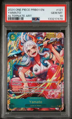 2024 ONE PIECE PRB01-PREMIUM BOOSTER ALTERNATE ART #121 YAMATO PSA 10 - Image 1