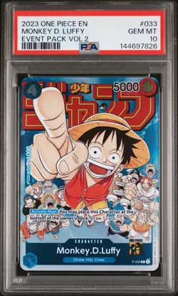 2023 ONE PIECE PROMOS EVENT PACK VOL.2 #033 MONKEY D. LUFFY PSA 10 - Image 1