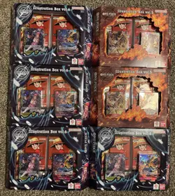 One Piece TCG Illustration Box Vol 5 & Vol 6 English Lot of 6 Boxes - Image 1