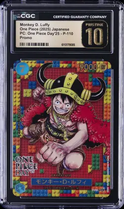 2025 ONE PIECE JPN PC: ONE PIECE DAY '25 - PROMO MONKEY D LUFFY CGC 10 PRISTINE - Image 1