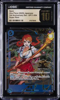 2025 ONE PIECE JAPANESE 3RD ANNIVERSARY SET SUPER RARE NAMI CGC 10 PRISTINE - Image 1